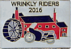 Wrinkley Riders motorcycle rally badge from Jean-Francois Helias