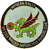 Wyvern motorcycle rally badge from Tony Graves