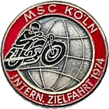 Zielfahrt motorcycle rally badge from Les Hobbs
