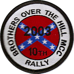 Brothers Over The Hill motorcycle rally badge