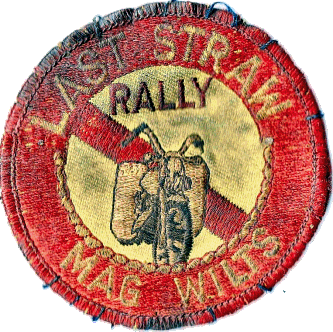 Last Straw motorcycle rally badge from Phil Drackley
